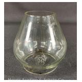 Pennsylvania Railroad Keystone Etched Clear Glass Railroad Globe, 4.5"h