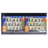 (2) Blue Box Toys Elite Command World War II Commanders of Fame Die-Cast Soldier Sets