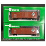 (2) Bowser HO Scale Erie Boxcars, with Original Boxes