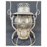 Dietz N.Y.C.S Railroad Lantern, with Clear Unmarked Glass Globe, 10"h