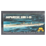 Aurora Japanese Sub I-19 Plastic Model Kit, with Original Box