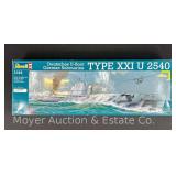 Revell U Boat Type XXI U 2540 Plastic Model Kit, 1/144 Scale, with Original Box