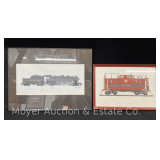 (2) Framed Railroad Prints, Framed 9"x13" and 12"x16"