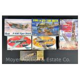 (6) Revell Plastic Model Kits, Most 1/48 Scale, 1 Sealed, with Original Boxes