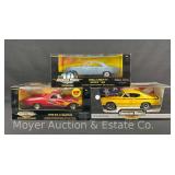 (3) Ertl American Muscle Die-Cast Model Cars, with Original Boxes