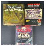 Star Ways Trivial Pursuit, Monopoly and Invasion of Theed Games, with Original Boxes