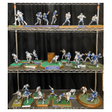 Large Group of Football Player Figures and Dioramas, Most Dallas Cowboys, Approx. 7”h