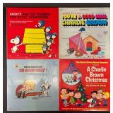 (4) Charlie Brown and Peanuts Record Albums