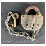 Adlake NYCS Railroad Padlock, with Key