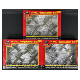 (3) Fast Lane Die-Cast 4 Piece Airplane Sets, in Original Boxes