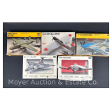 (5) Testors Plastic Model Plane Kits, 1/48 and 1/72 Scale, with Original Boxes