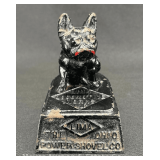 Lima Locomotive Works "The Ohio Power Shovel" Bull Dog Paperweight, 2.75"w x 4"h