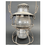 Adlake Railroad Lantern, with Clear Globe, Unmarked, 9.5"h