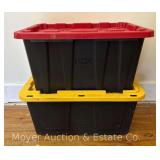 (2) 27 Gallon Heavy Duty Storage Totes