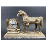 Session Horse Mantle Clock, 17"w