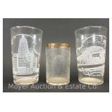 (3) Souvenir Drinking Glasses, Pan-American and Buffalo, NY