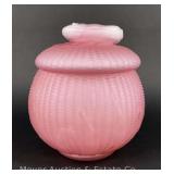 Satin Glass Corn Cob Biscuit Jar, 8"h