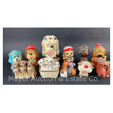Group of Dog Coin Banks, 4"-10.5"h