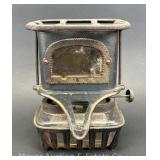 Cast Iron Sad Iron Heater, Antique, 9"h