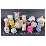 Group of Ceramic Pig Coin Banks