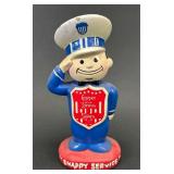 Vintage "Snappy Service" Ceramic Coin Bank, 6.5"h
