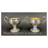 Wm. Rogers Sterling Silver Cream and Sugar, Weighted Bases