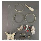Group of Sterling Silver Jewelry, Bracelets, Necklaces, Etc., 2.68tr.oz.