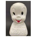 Casper the Friendly Banker Blow Mold Coin Bank, AJ Renzi Corp, 10"h