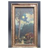 Oil on Board Landscape, Unsigned, Framed 11"x7"