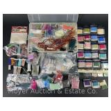 Group of Embroidery Beads, Seed Beads, Etc.