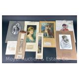 Group of Early Advertising Calendars and Calendar Toppers