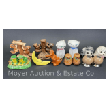 (8) Figural Salt and Pepper Sets, 2"-4.5"h