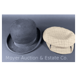 Stetson Bowler Hat and Newsboy Style Cap