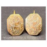 Pair of 14k Gold Clip on Earrings, 2.7dwt.
