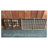 (2) Typeset Drawers, Antique, 17"x32" and 17"x22"