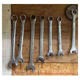 (7) Large Combination Wrenches, 2 Williams, 1 3/8"-2"