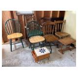 Group of Chairs and Small Furniture