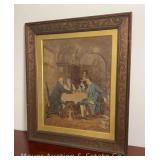 Josef Munsch Munchen (1832-1896) Painting of Men at Table, Dated 