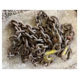 Tow Chain, Small Hooks on Both Ends, 180" Long