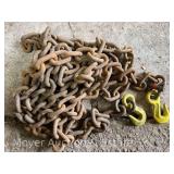 Tow Chain, Small Hooks on Both Ends, 200" Long