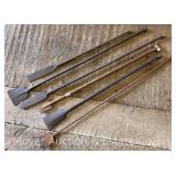 (6) Wrought Iron Digging Chisels/Pry Bars, 42"-58" Long