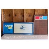 (2) Pepsi Letterboards, with Letters, 29"x21" and 18"x44"