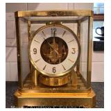 LeCoultre Atmos Mantle Clock, Brass & Glass, Works, Some Minor Corrosion, 8”x9”x6”