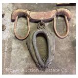 Wood Ox Yoke and Horse Collar, Antique