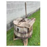Wood Tub Washing Machine, Hand Crank, Antique