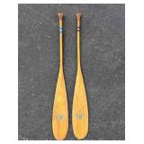 (2) Grumman Wood Canoe Paddles, 54" Long
