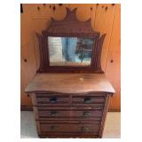 Unique Childs Size 4 Drawer Dresser, with Mirror, 30"x15"x49"