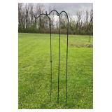 (3) Round Metal Shepards Hooks, 86" Overall Length