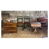 Group of Small Furniture, Chairs, Etc.