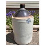 Five Gallon Stoneware Jug, Clover Mark, 19"h